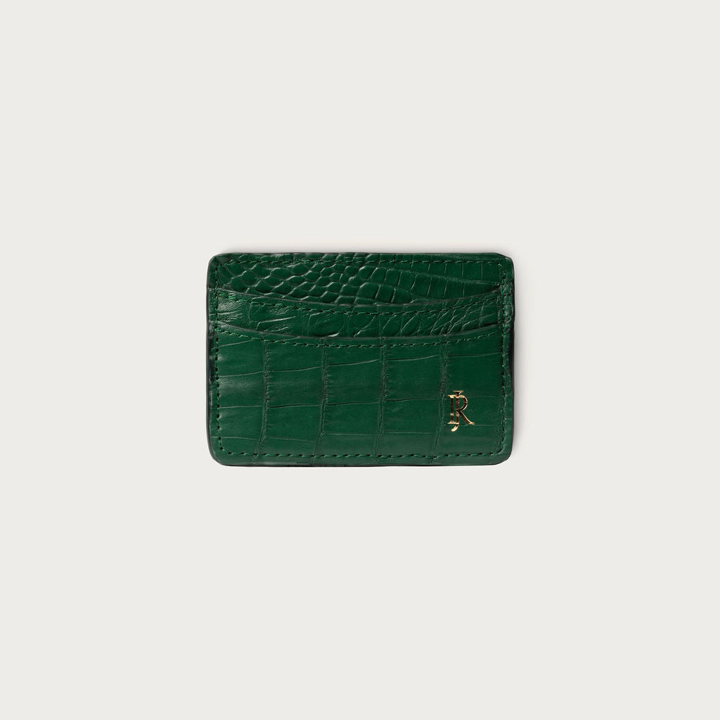 Lillian Wallet Crocodile Emerald Green – Jenya Renée