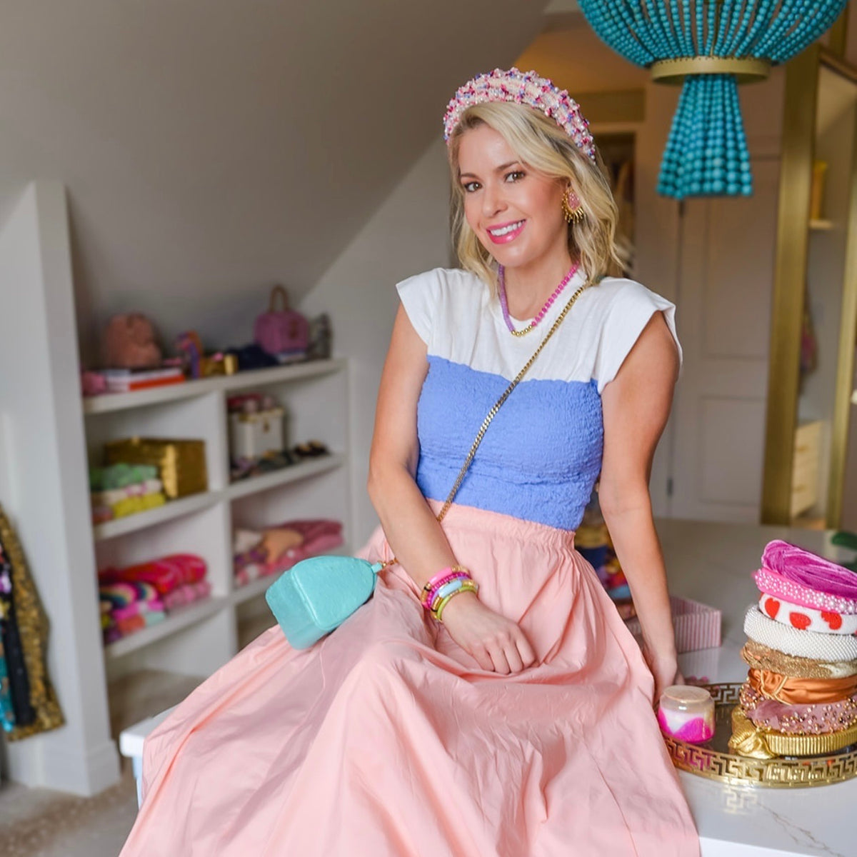 Ella Ostrich Turquoise