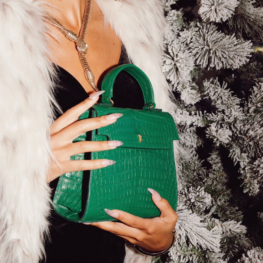 Eleanor Crocodile Emerald Green