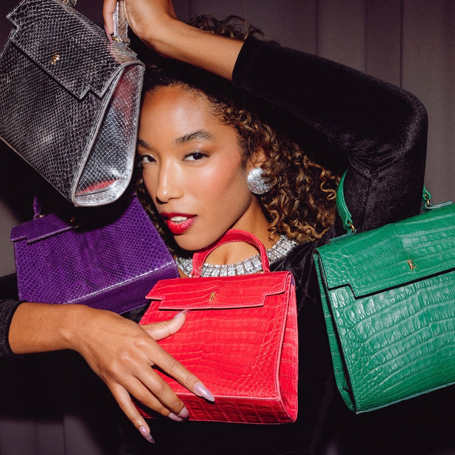 Eleanor Crocodile Emerald Green