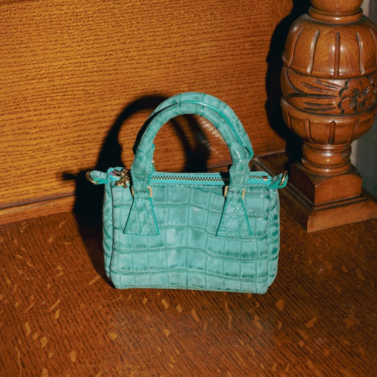 Victoria Nile Crocodile Turquoise Nubuck