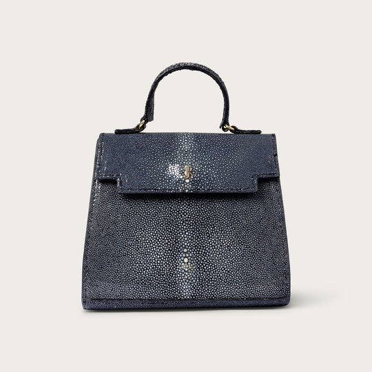 Eleanor Polished Stingray Black Caviar