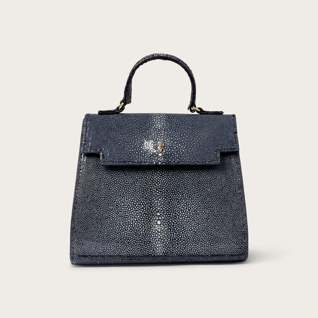 Eleanor Polished Stingray Black Caviar