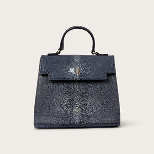 Eleanor Polished Stingray Black Caviar
