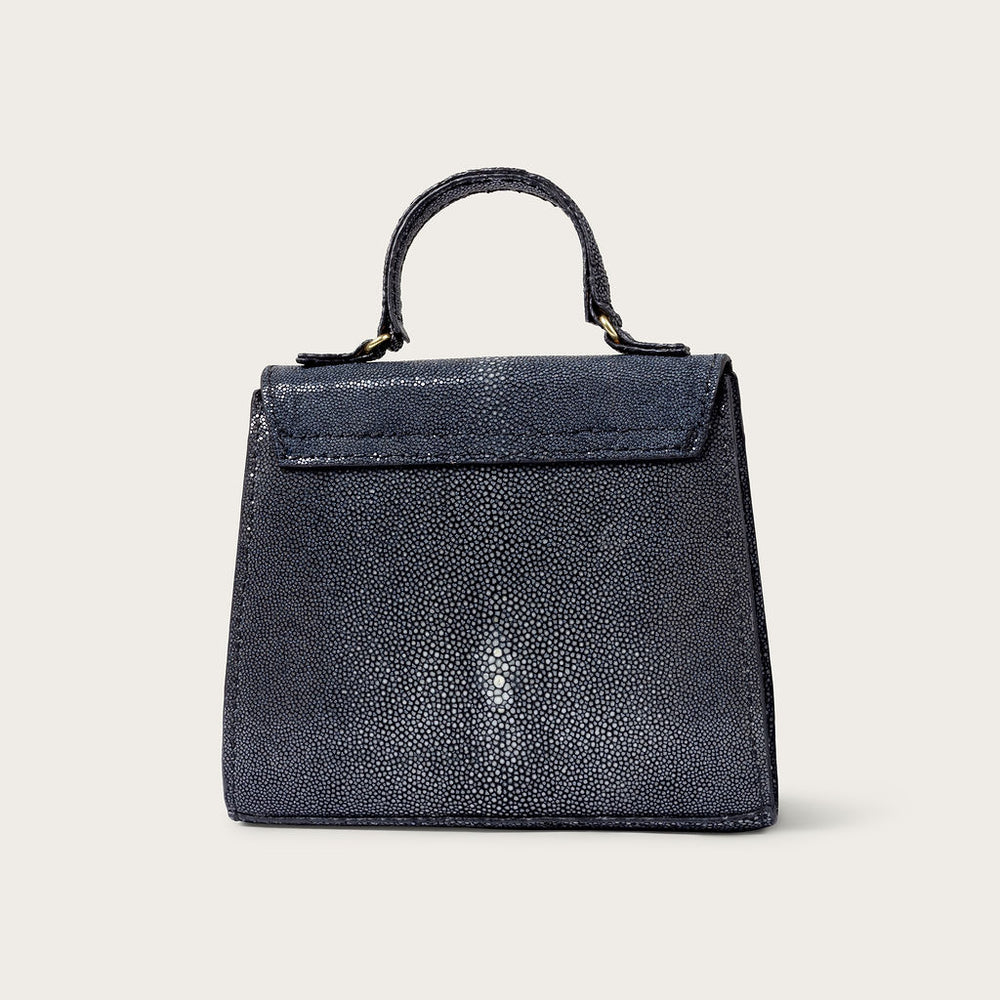 Eleanor Polished Stingray Black Caviar