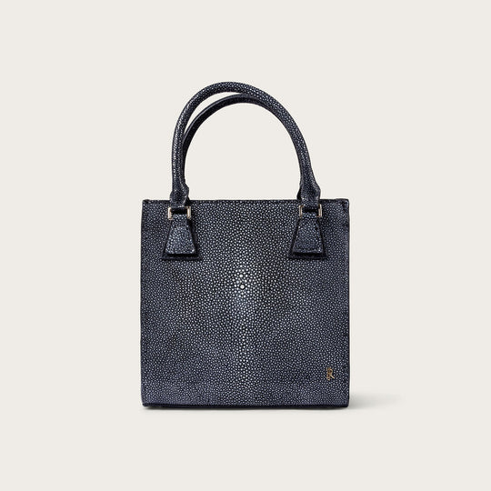 Tessa Polished Stingray Black Caviar