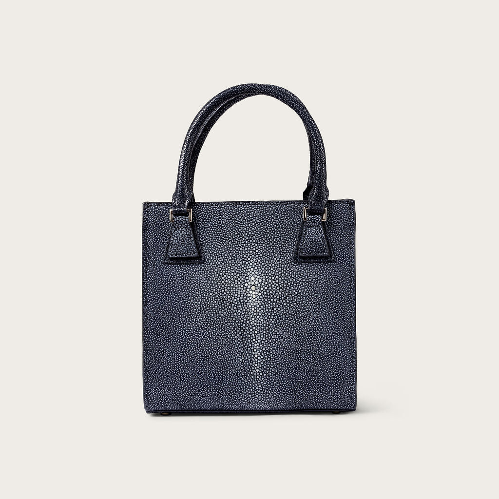 Tessa Polished Stingray Black Caviar