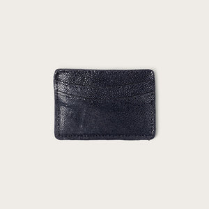 Lillian Wallet Polished Stingray Black Caviar