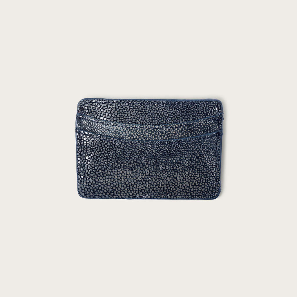 Lillian Wallet Polished Stingray Blue Onyx