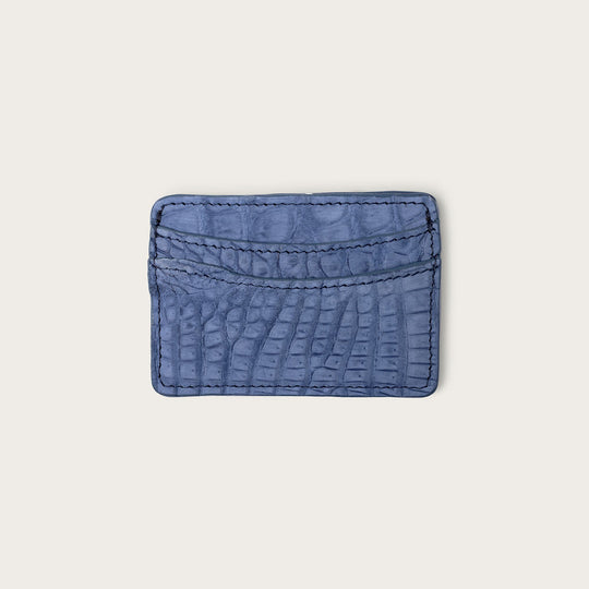 Lillian Wallet Nile Crocodile Dark Denim Nubuck