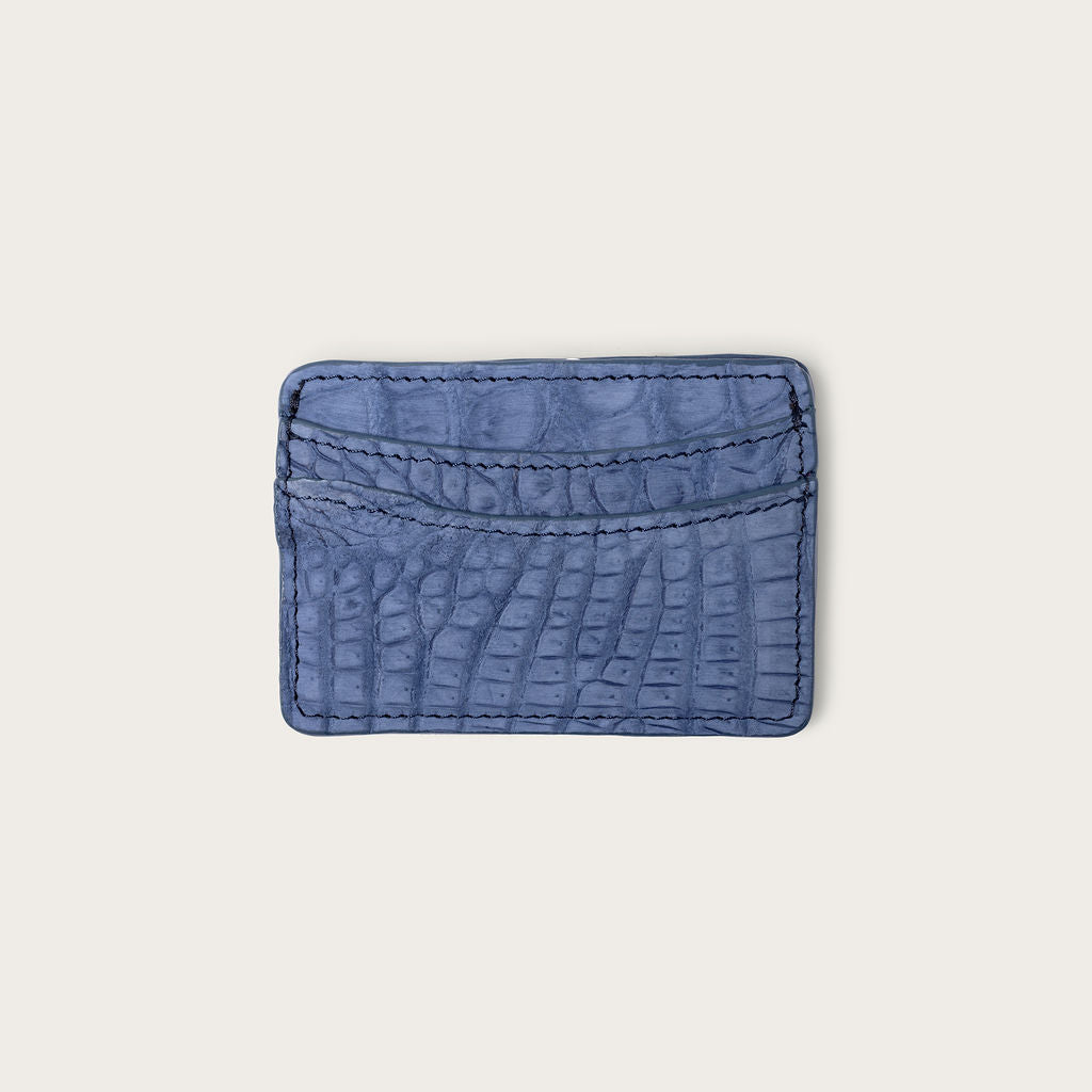 Lillian Wallet Nile Crocodile Dark Denim Nubuck