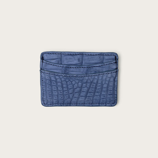 Lillian Wallet Nile Crocodile Dark Denim Nubuck