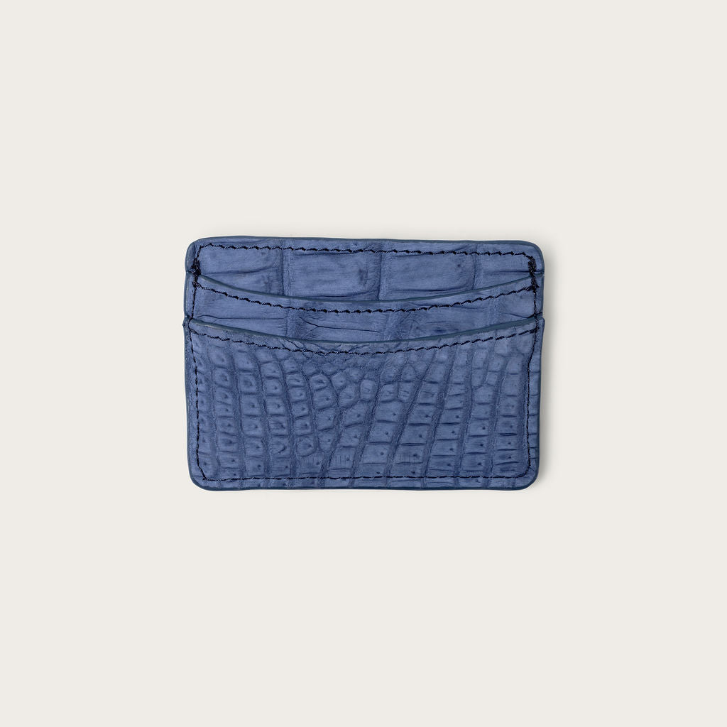Lillian Wallet Nile Crocodile Dark Denim Nubuck