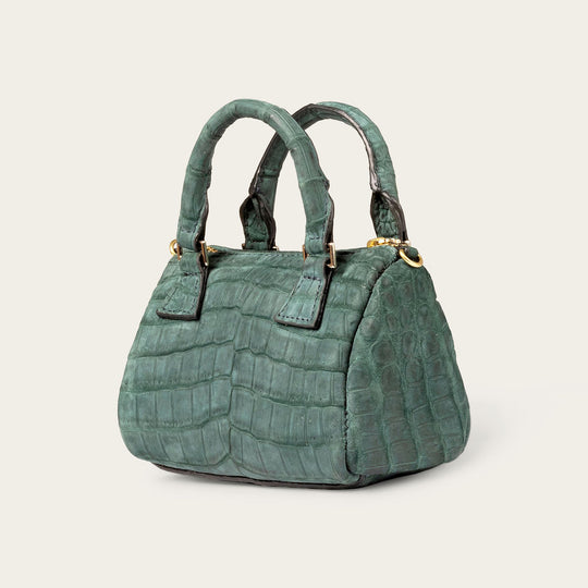 Ella Nile Crocodile Forest Green Nubuck