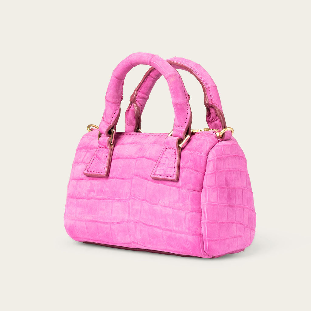 Ella Nile Crocodile Velvet Rose Nubuck