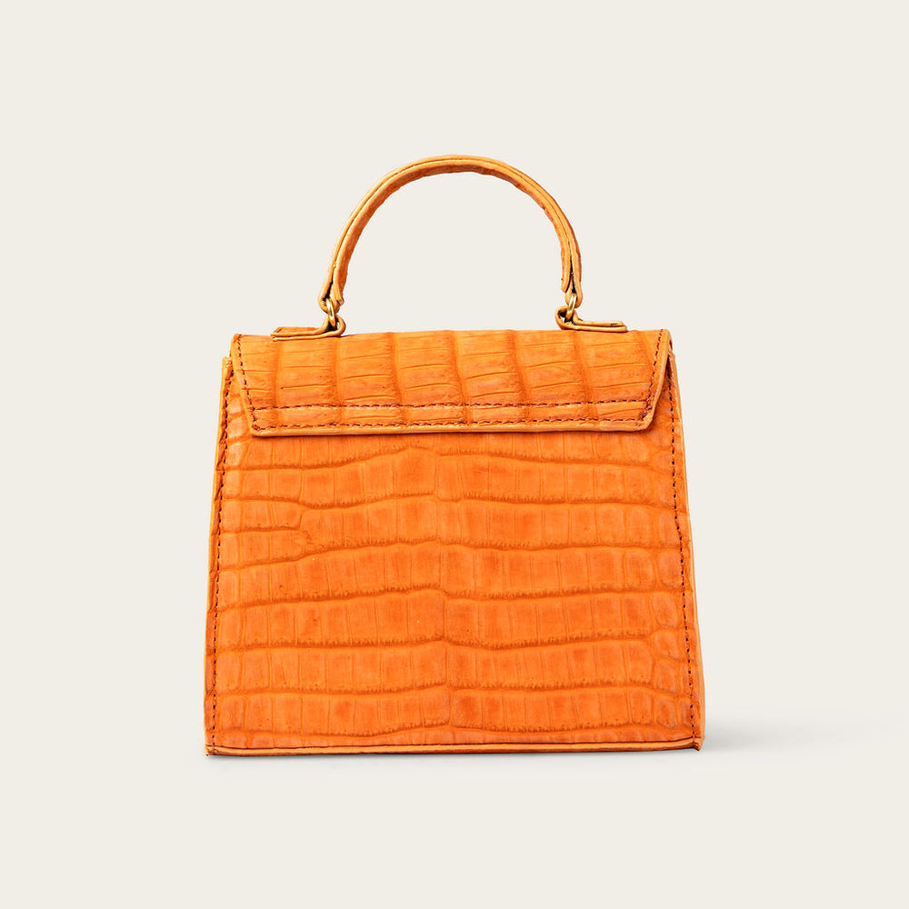 Eleanor Nile Crocodile Amber Nubuck