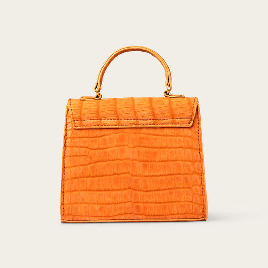 Eleanor Nile Crocodile Amber Nubuck