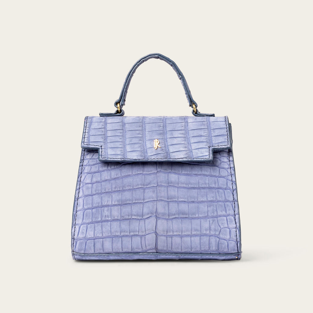 Eleanor Nile Crocodile Denim Nubuck