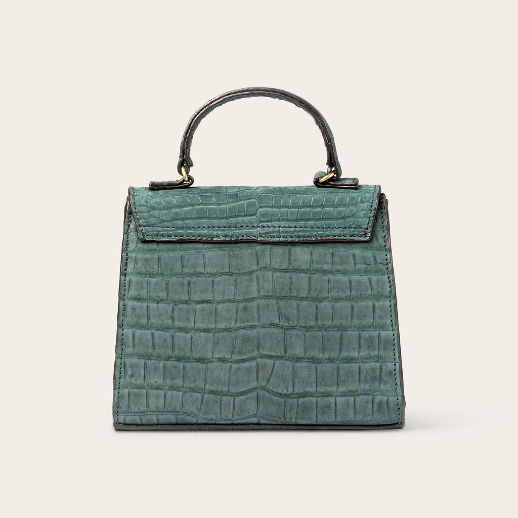 Eleanor Nile Crocodile Forest Green Nubuck
