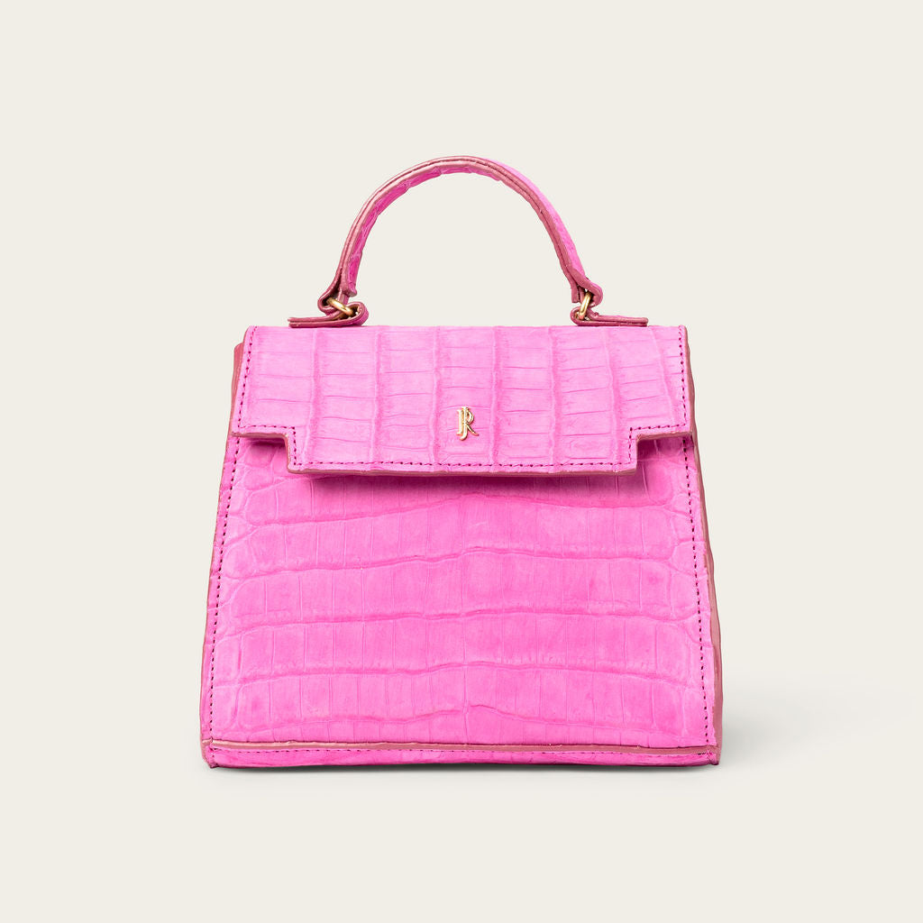 Eleanor Nile Crocodile Velvet Rose Nubuck