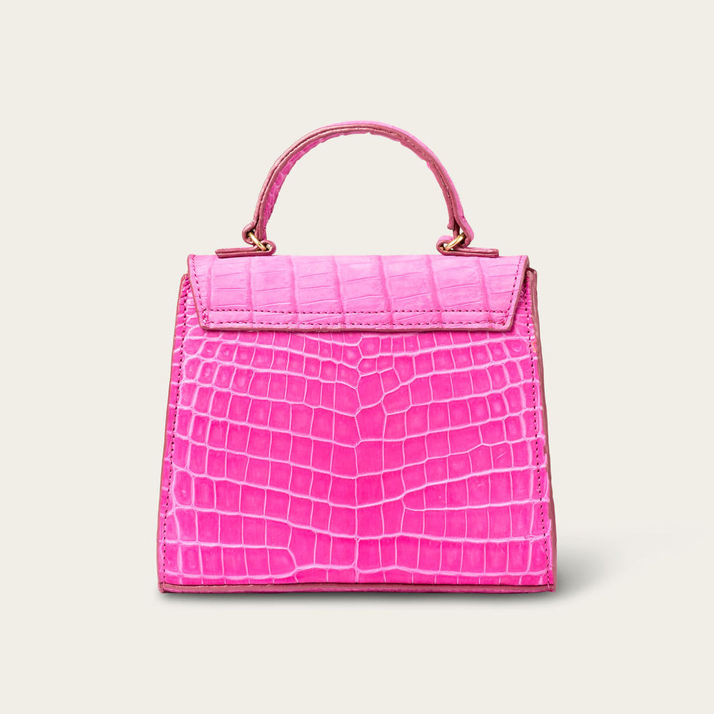 Eleanor Nile Crocodile Velvet Rose Nubuck