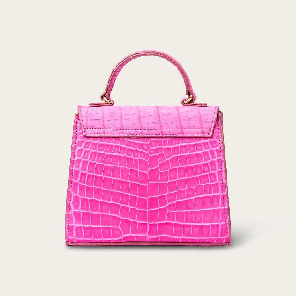 Eleanor Nile Crocodile Velvet Rose Nubuck