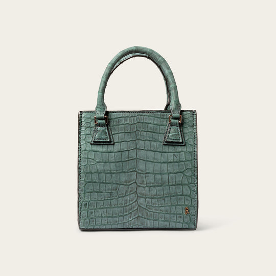 Tessa Nile Crocodile Forest Green Nubuck