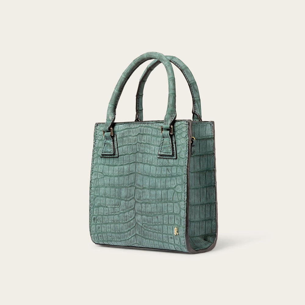Tessa Nile Crocodile Forest Green Nubuck