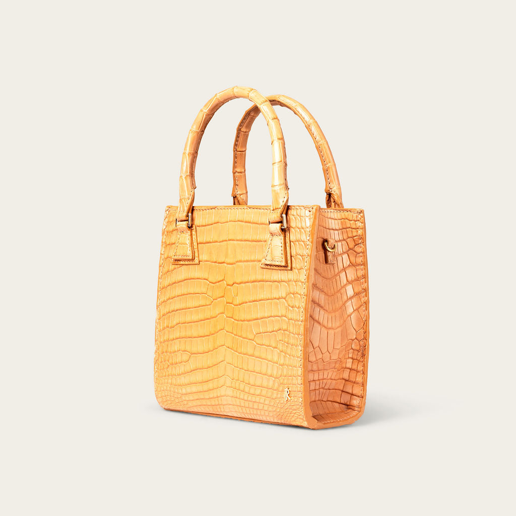 Tessa Nile Crocodile Cognac