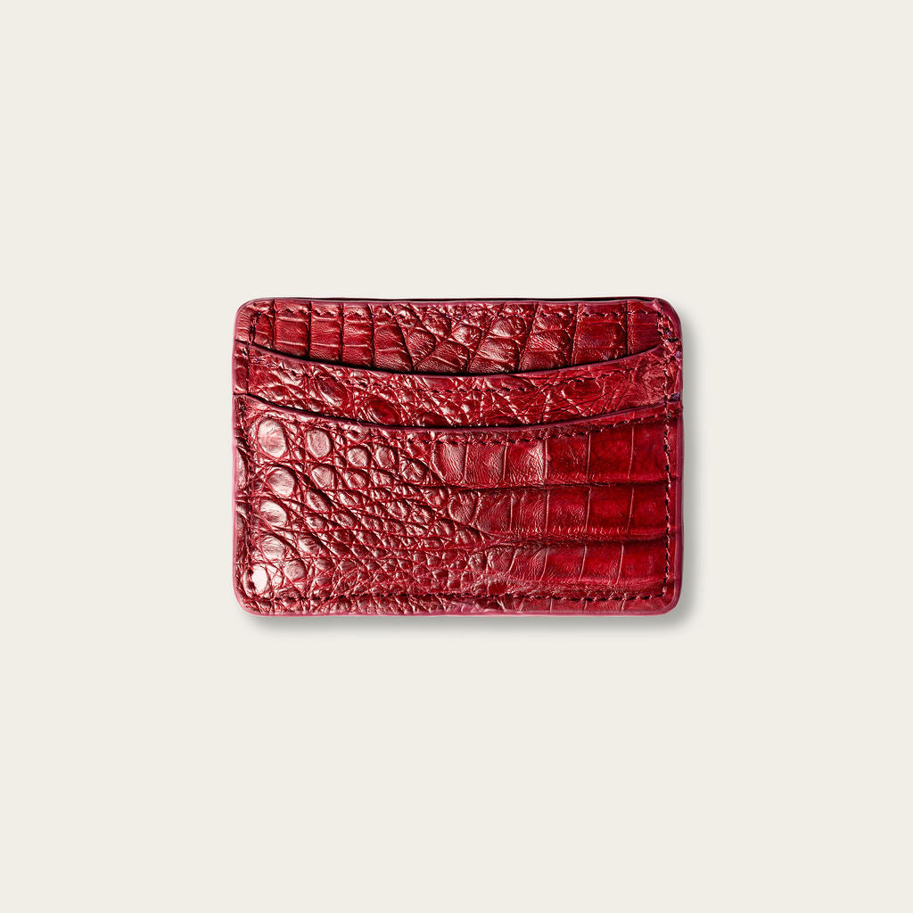 Lillian Wallet Crocodile Garnet