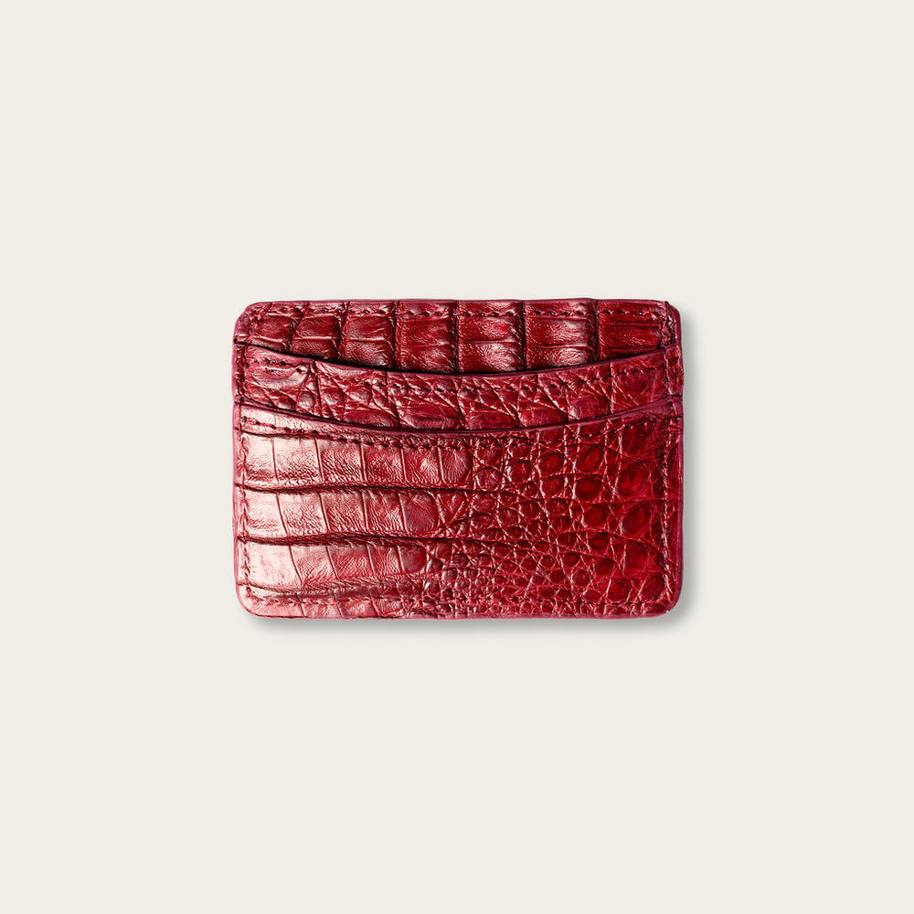 Lillian Wallet Crocodile Garnet