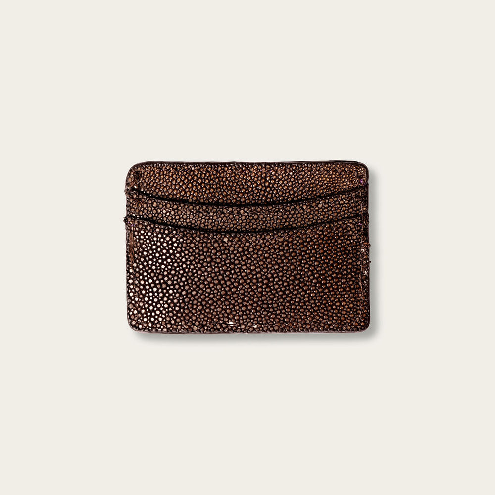 Lillian Wallet Polished Stingray Chocolate Noir
