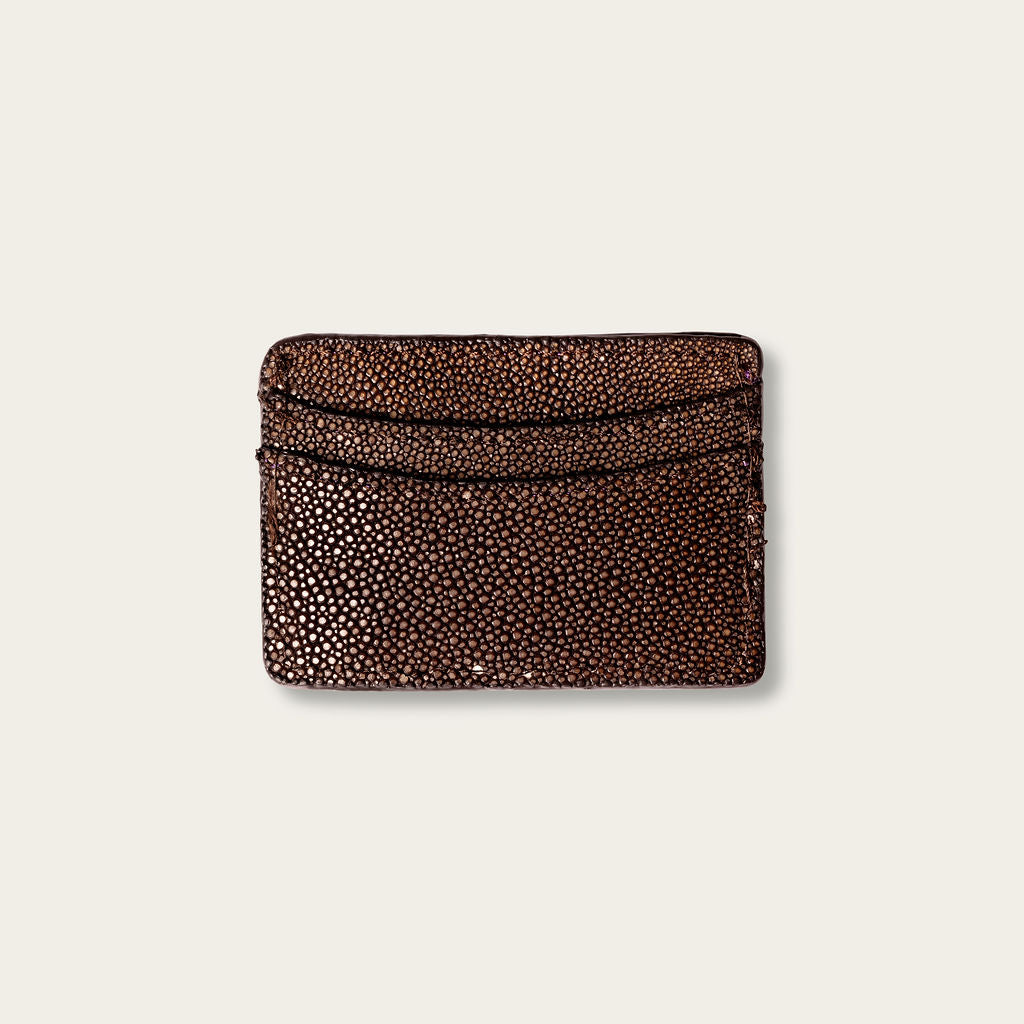 Lillian Wallet Polished Stingray Chocolate Noir