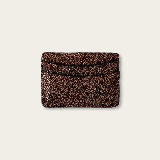Lillian Wallet Polished Stingray Chocolate Noir
