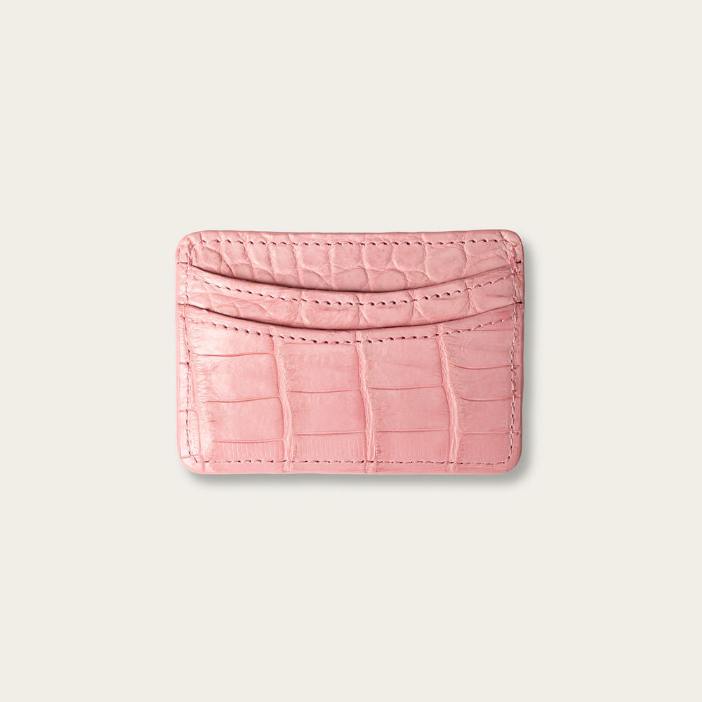 Lillian Wallet Nile Crocodile Peony Pink