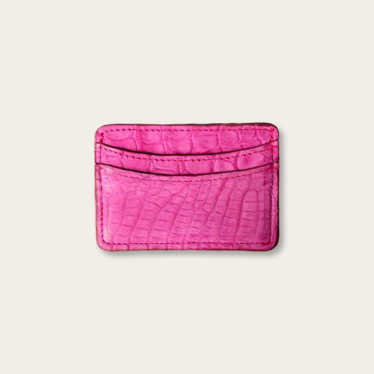 Lillian Wallet Nile Crocodile Velvet Rose Nubuck