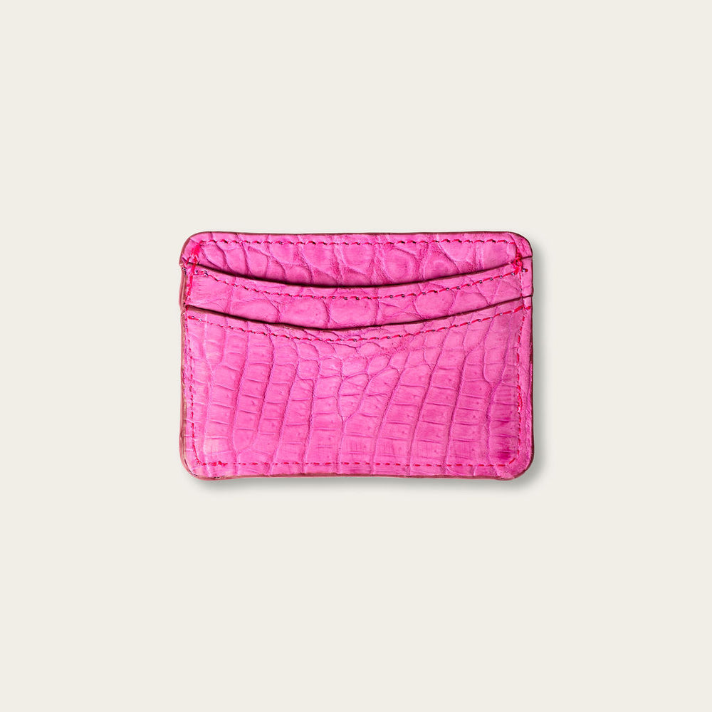 Lillian Wallet Nile Crocodile Velvet Rose Nubuck