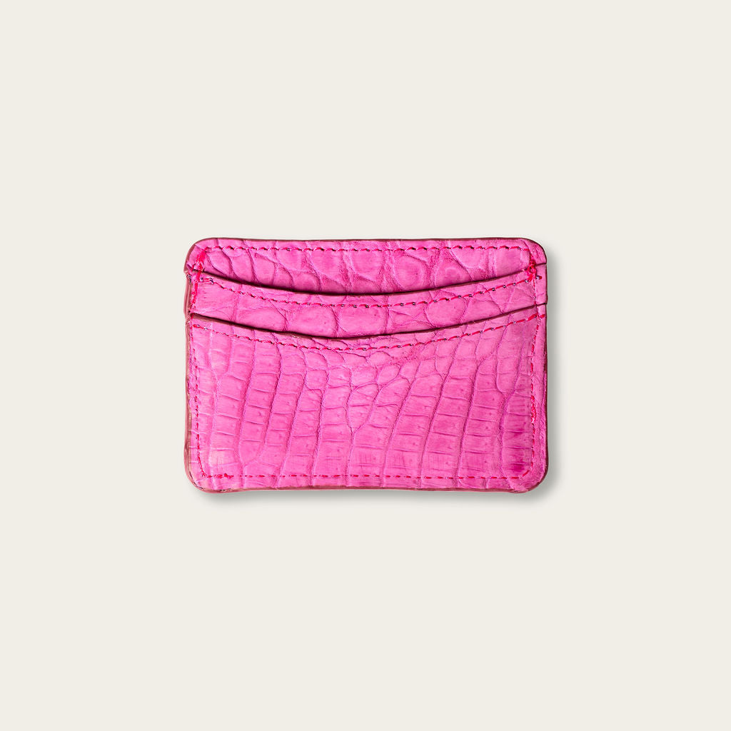 Lillian Wallet Nile Crocodile Velvet Rose Nubuck