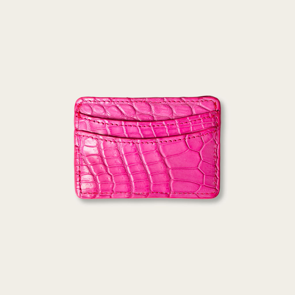 Lillian Wallet Nile Crocodile Cosmo Pink