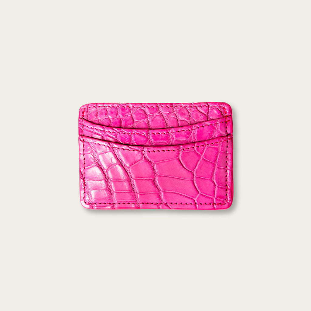 Lillian Wallet Nile Crocodile Cosmo Pink