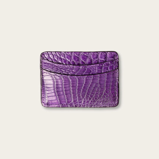 Lillian Wallet Nile Crocodile Purple Rain