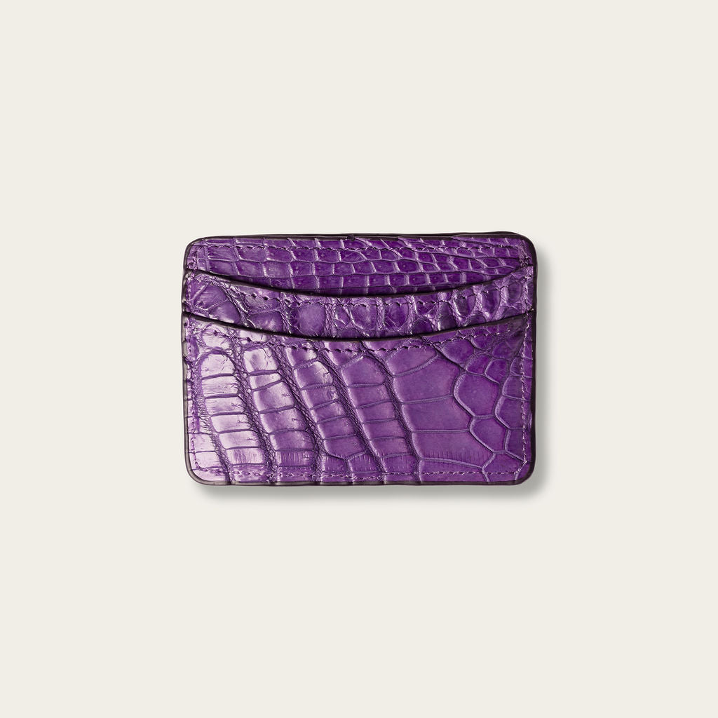 Lillian Wallet Nile Crocodile Purple Rain
