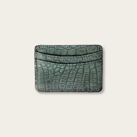 Lillian Wallet Nile Crocodile Forest Green Nubuck