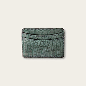 Lillian Wallet Nile Crocodile Forest Green Nubuck