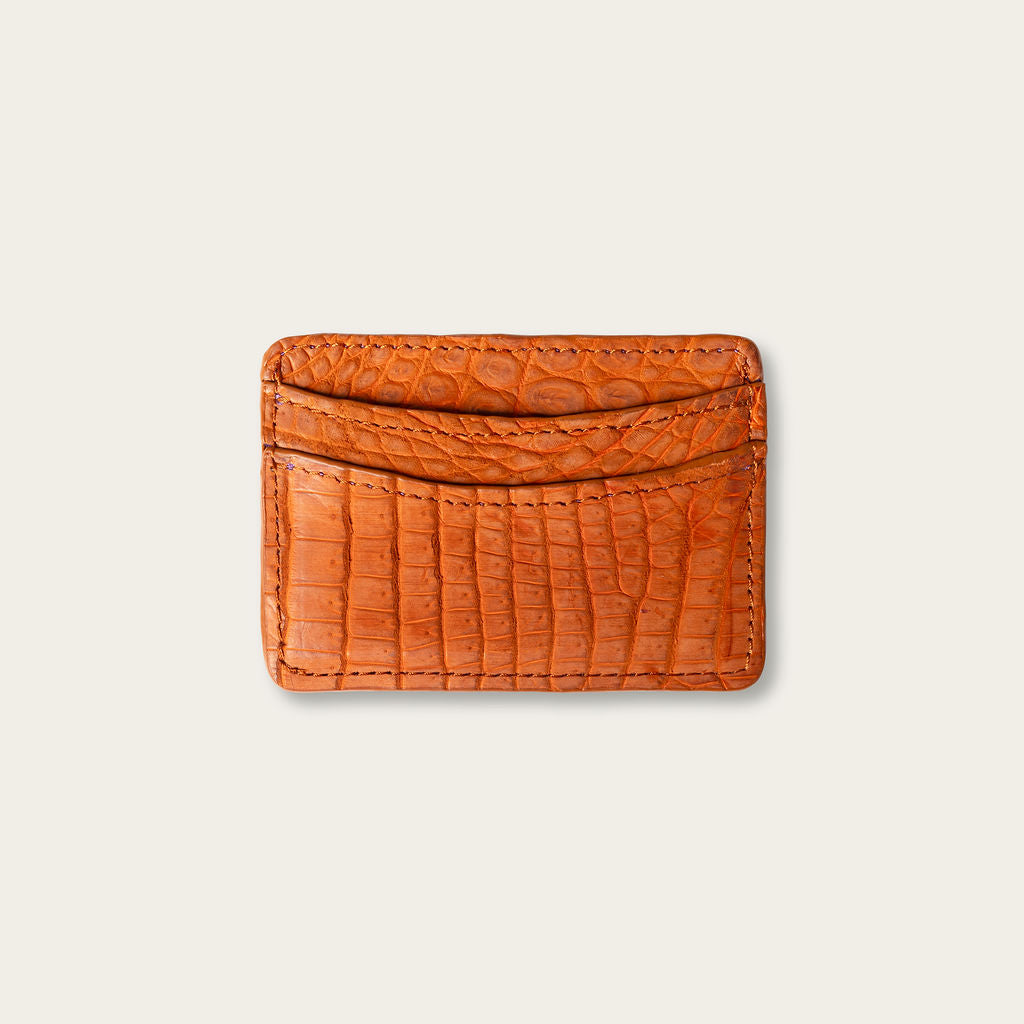Lillian Wallet Nile Crocodile Amber Nubuck