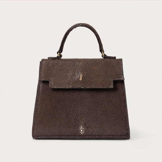 Eleanor Polished Stingray Chocolate