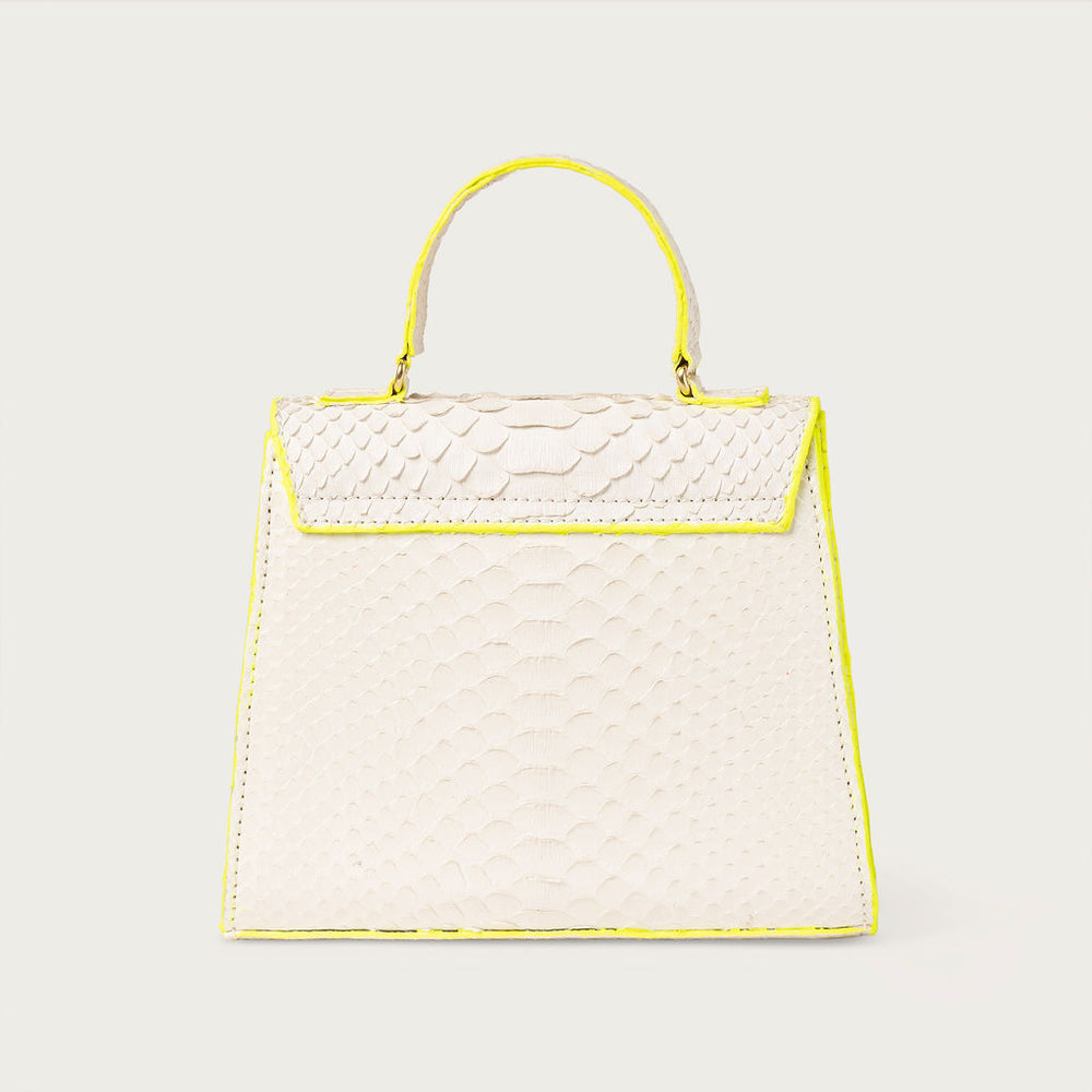 Eleanor Python Dove Electric Yellow