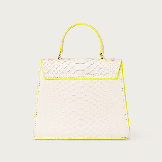 Eleanor Python Dove Electric Yellow