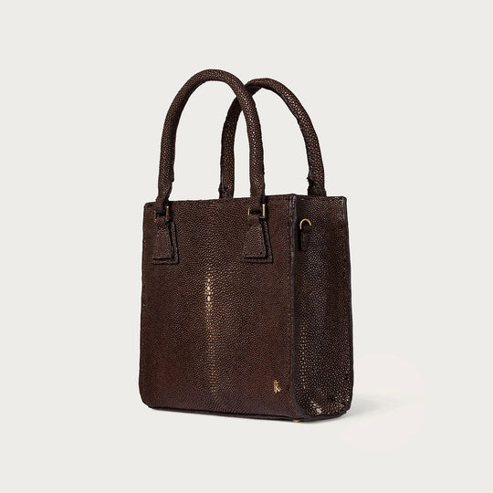 Tessa Polished Stingray Chocolate