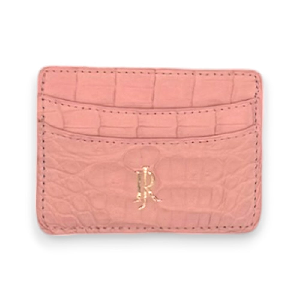 Lillian Wallet Crocodile Quartz Pink